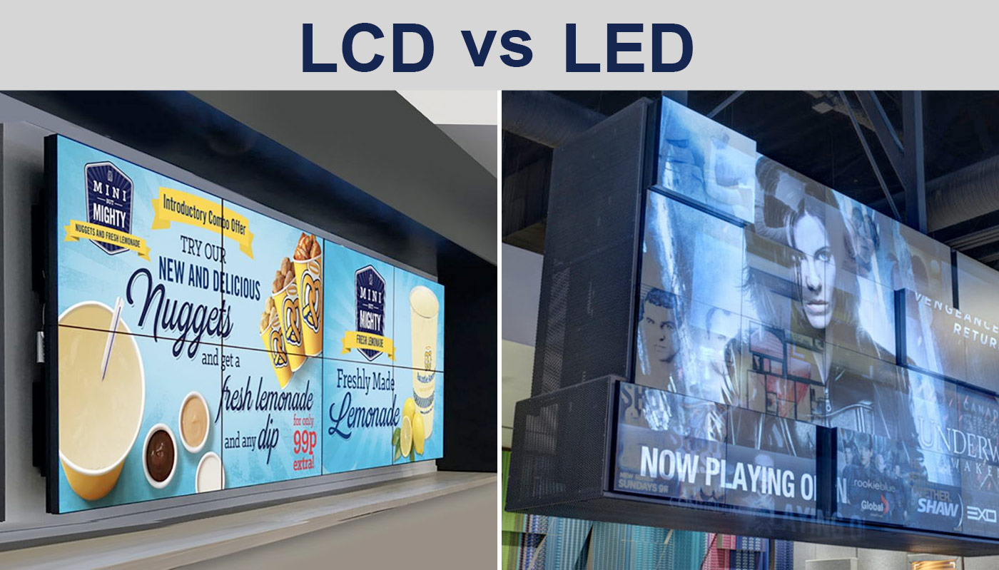 LCD wall vs LED wall photos